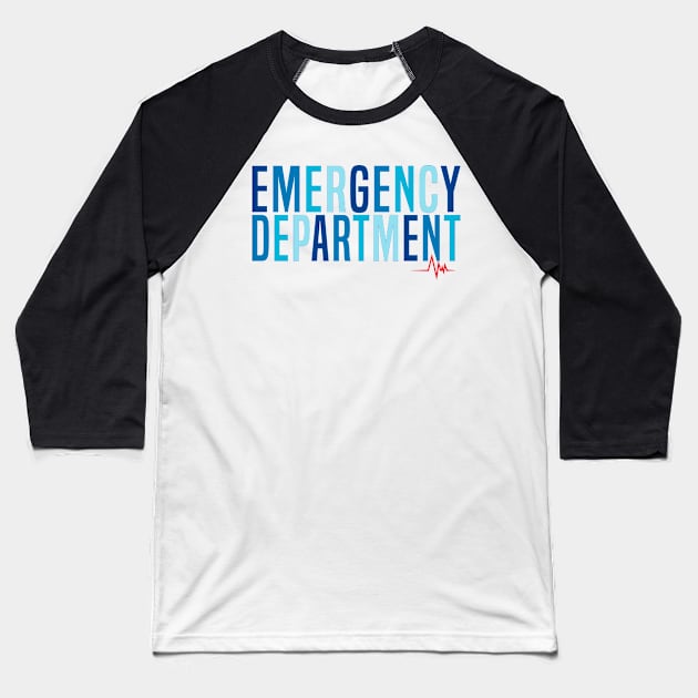 Emergency Department Emergency Room Nurse Healthcare Baseball T-Shirt by Flow-designs